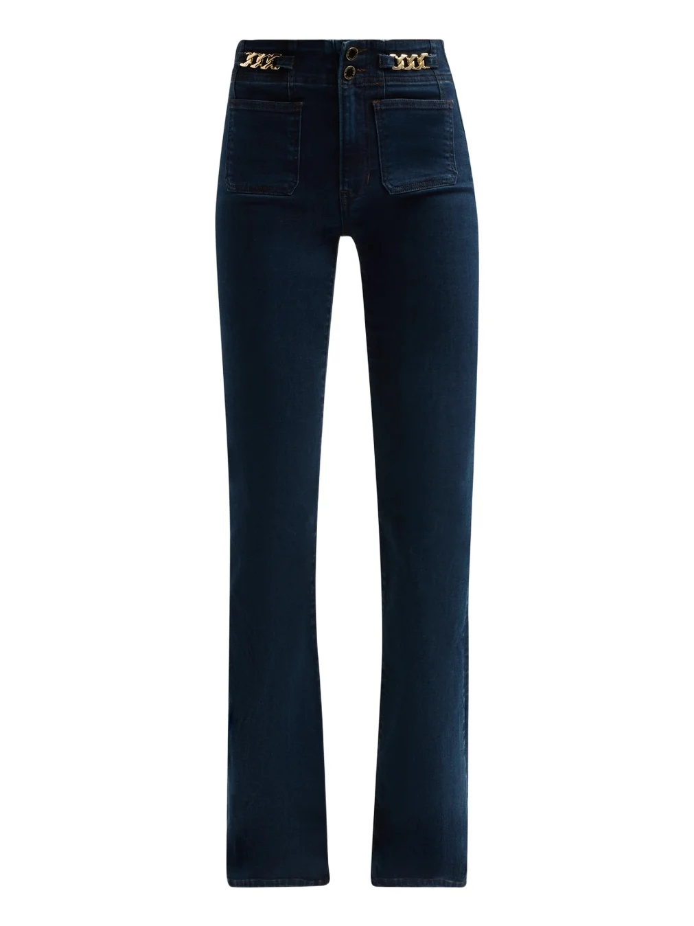 Veronica Beard Women's Beverly Chain-Trimmed High-Rise Jeans