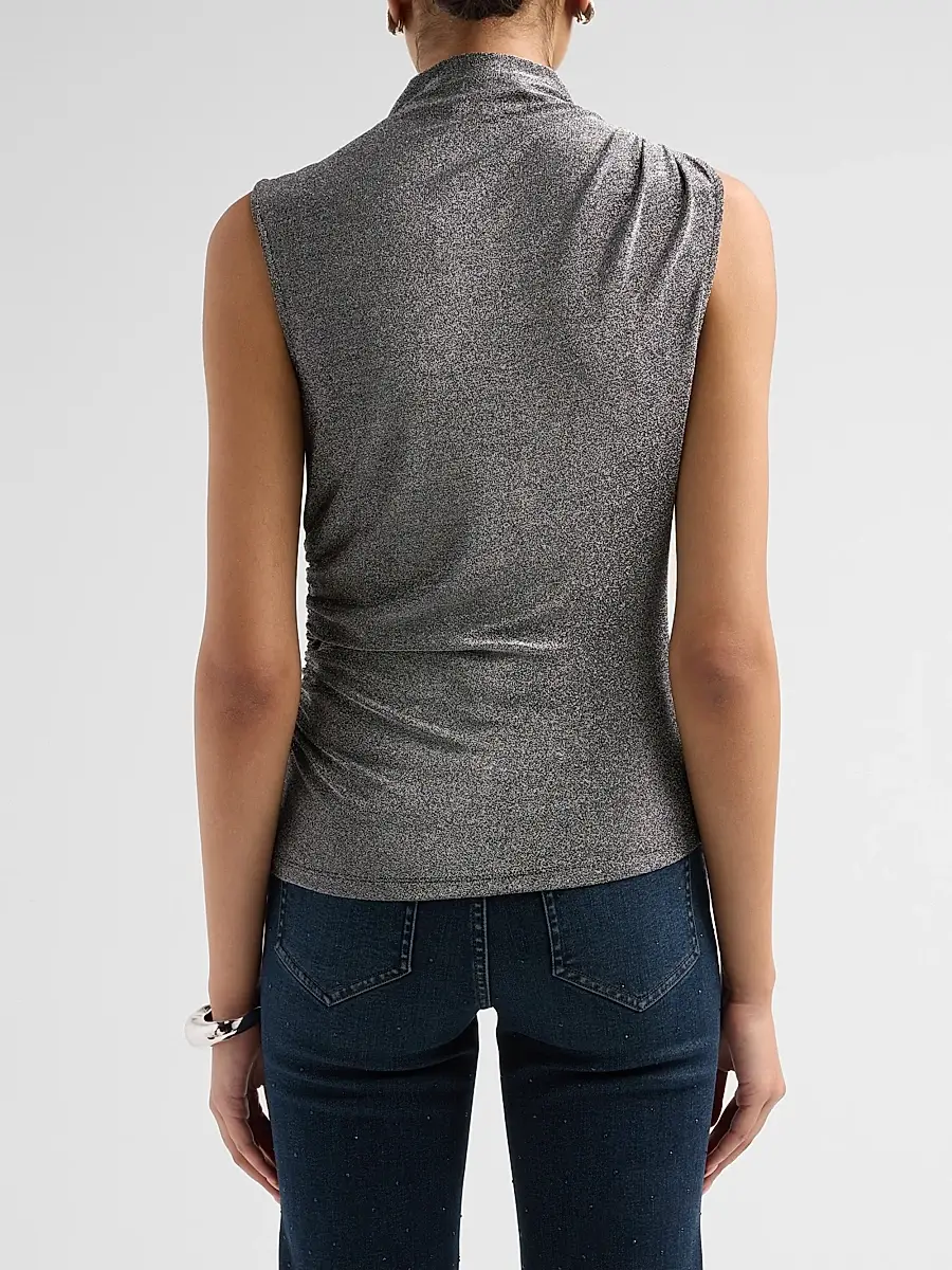 Veronica Beard Women's Mylie Gathered Sleeveless Top | Thumbnail 3 Veronica Beard Women's Mylie Gathered Sleeveless Top | Thumbnail 3