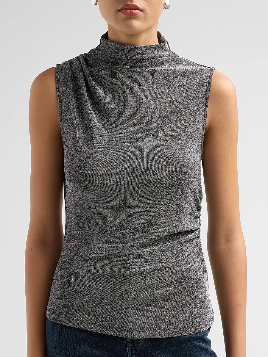Veronica Beard Women's Mylie Gathered Sleeveless Top | Thumbnail 5 Veronica Beard Women's Mylie Gathered Sleeveless Top | Thumbnail 5