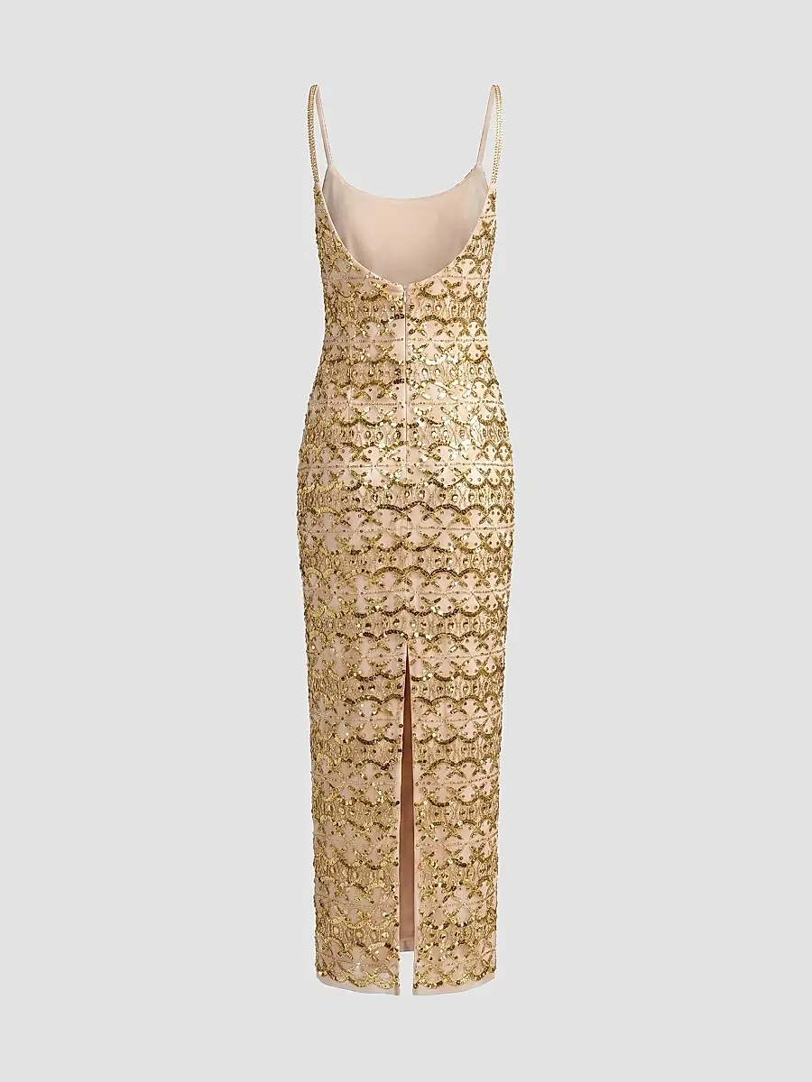Mac Duggal Women's Beaded Column Cocktail Dress | Thumbnail 6 Mac Duggal Women's Beaded Column Cocktail Dress | Thumbnail 6