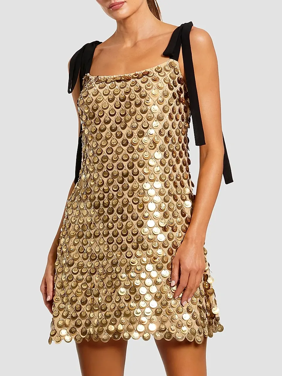 Mac Duggal Women's Paillette-Embellished Mini Dress | Thumbnail 2 Mac Duggal Women's Paillette-Embellished Mini Dress | Thumbnail 2