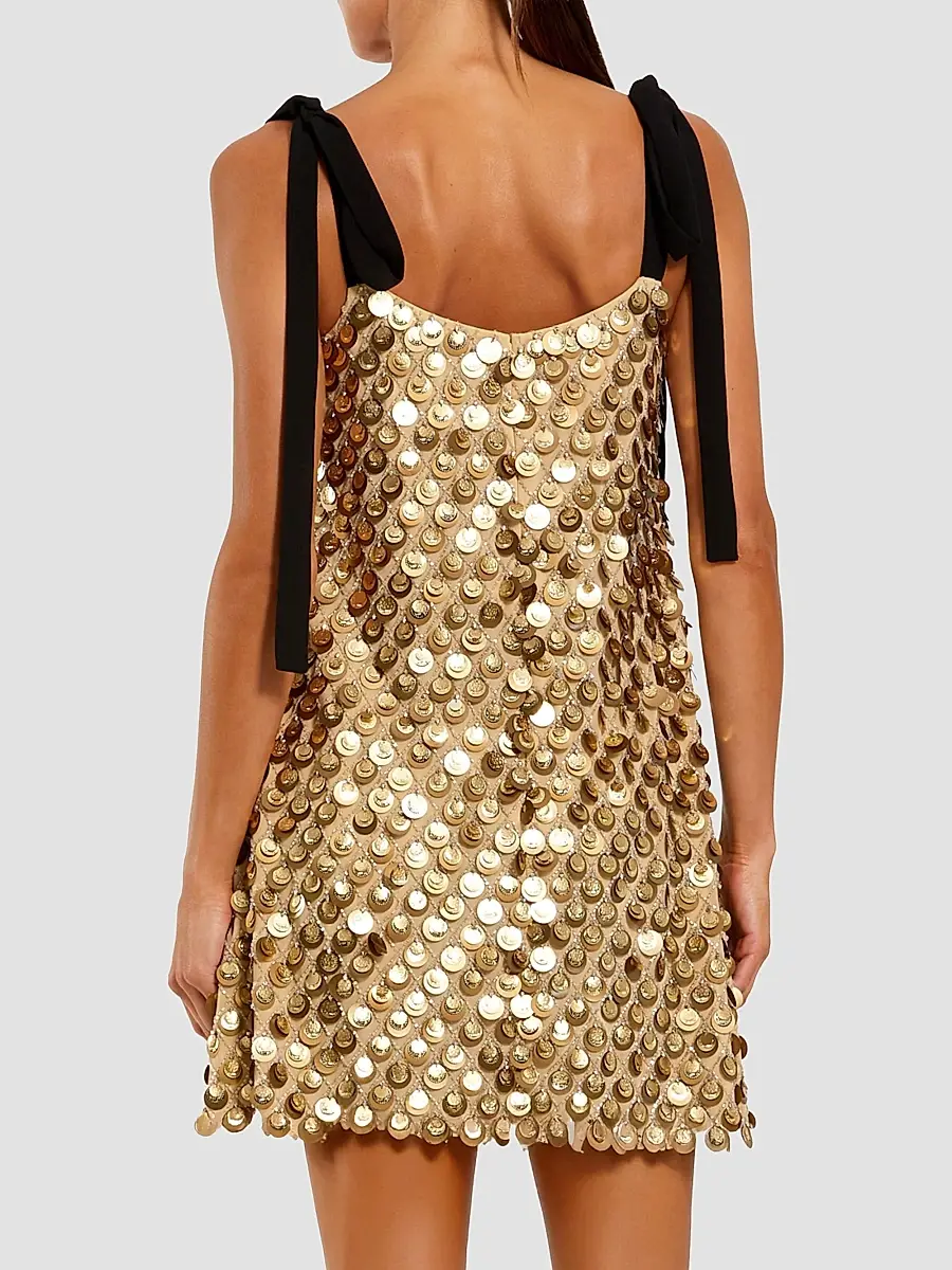 Mac Duggal Women's Paillette-Embellished Mini Dress | Thumbnail 3 Mac Duggal Women's Paillette-Embellished Mini Dress | Thumbnail 3