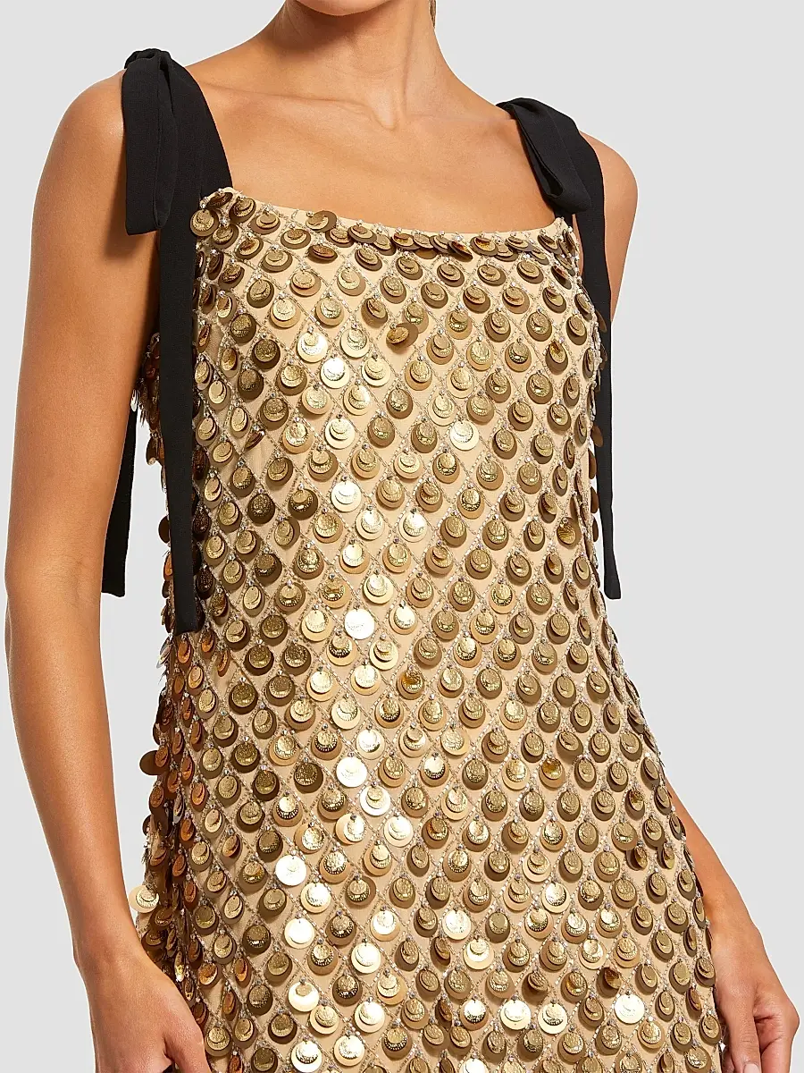 Mac Duggal Women's Paillette-Embellished Mini Dress | Thumbnail 4 Mac Duggal Women's Paillette-Embellished Mini Dress | Thumbnail 4