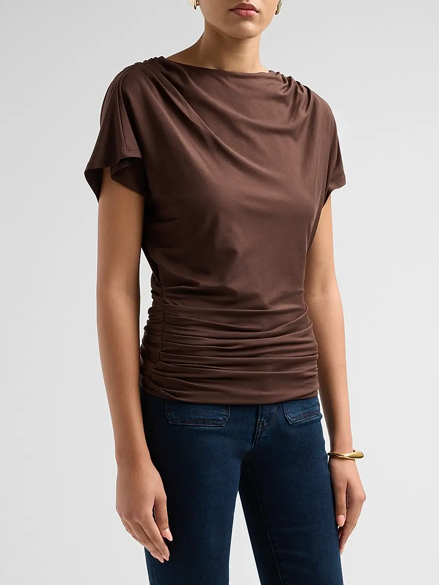 Veronica Beard Women's Lila Draped Top | Thumbnail 4