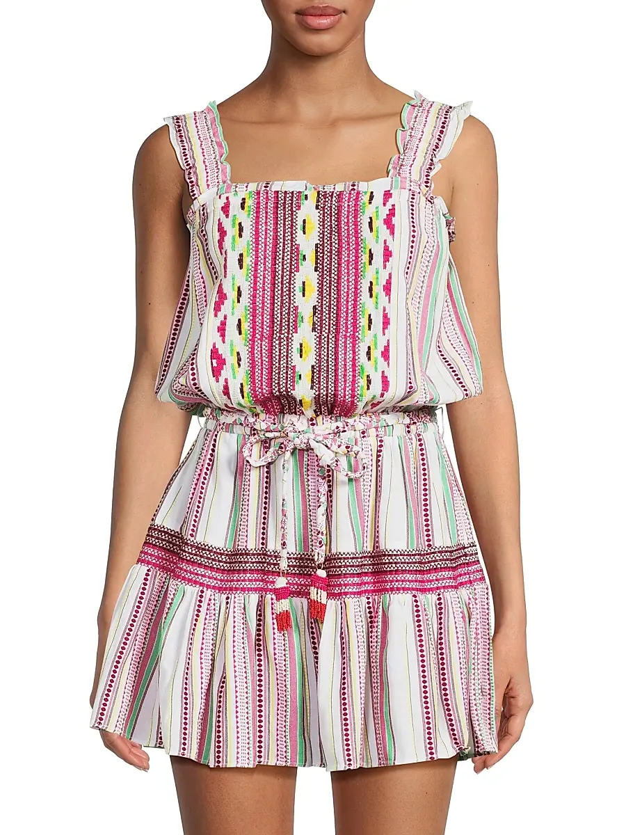 Ramy Brook Women's Jaelyn Printed Cotton Minidress | Thumbnail 3 Ramy Brook Women's Jaelyn Printed Cotton Minidress | Thumbnail 3