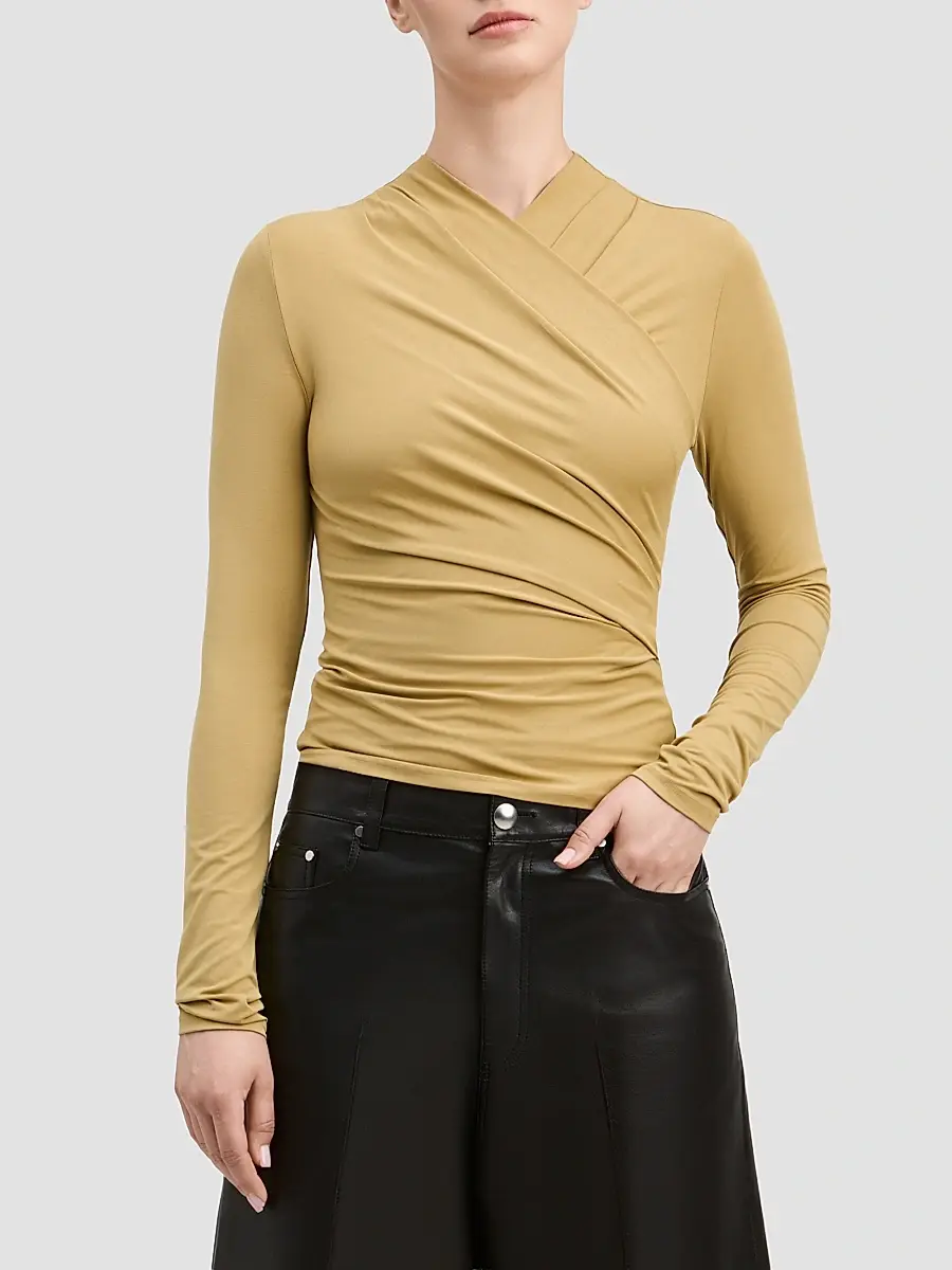 Derek Lam Women's Isaiah Jersey Wrap Top | Thumbnail 4