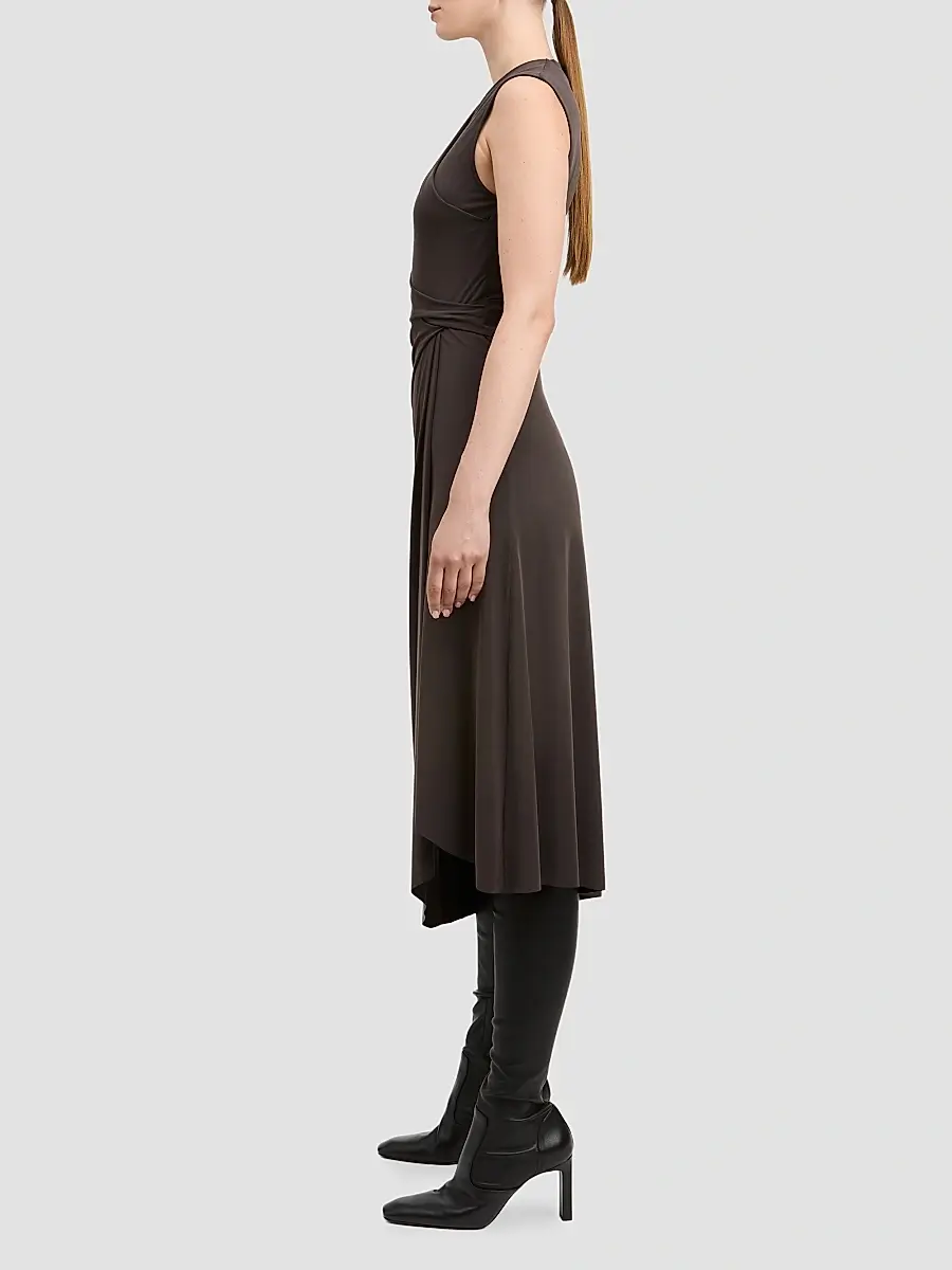 Derek Lam Women's Amy Draped Jersey Midi Dress | Thumbnail 4 Derek Lam Women's Amy Draped Jersey Midi Dress | Thumbnail 4