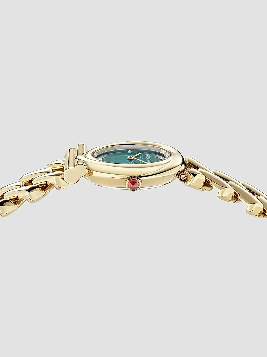 Ferragamo Women's Gancini Twisted Chain IP Yellow Gold Stainless Steel Bracelet Watch/28MM | Thumbnail 4 Ferragamo Women's Gancini Twisted Chain IP Yellow Gold Stainless Steel Bracelet Watch/28MM | Thumbnail 4