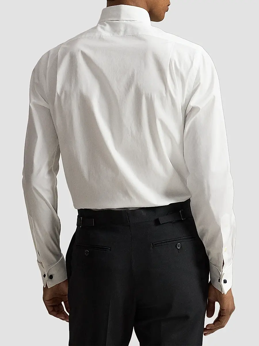 Polo Ralph Lauren Men's French Cuff Cotton Poplin Tuxedo Shirt | Thumbnail 3