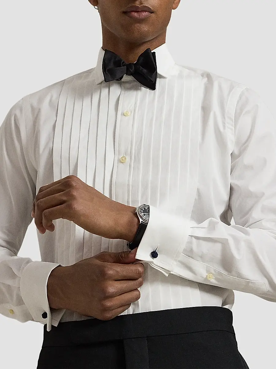 Polo Ralph Lauren Men's French Cuff Cotton Poplin Tuxedo Shirt | Thumbnail 7