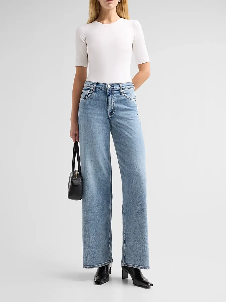 rag & bone Women's Stretch Featherweight Sofie Wide-Leg Jeans | Thumbnail 2 rag & bone Women's Stretch Featherweight Sofie Wide-Leg Jeans | Thumbnail 2