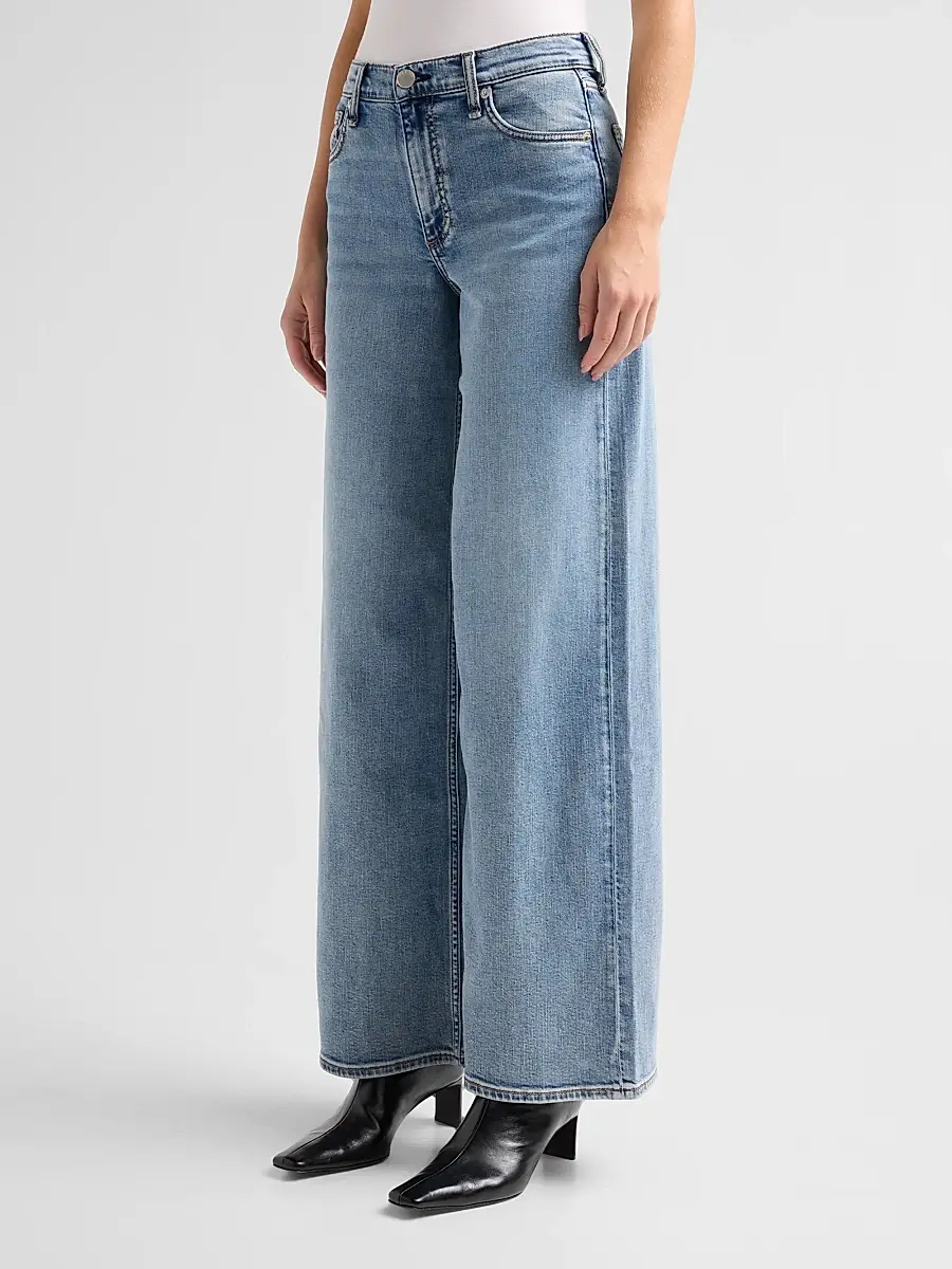 rag & bone Women's Stretch Featherweight Sofie Wide-Leg Jeans | Thumbnail 4 rag & bone Women's Stretch Featherweight Sofie Wide-Leg Jeans | Thumbnail 4