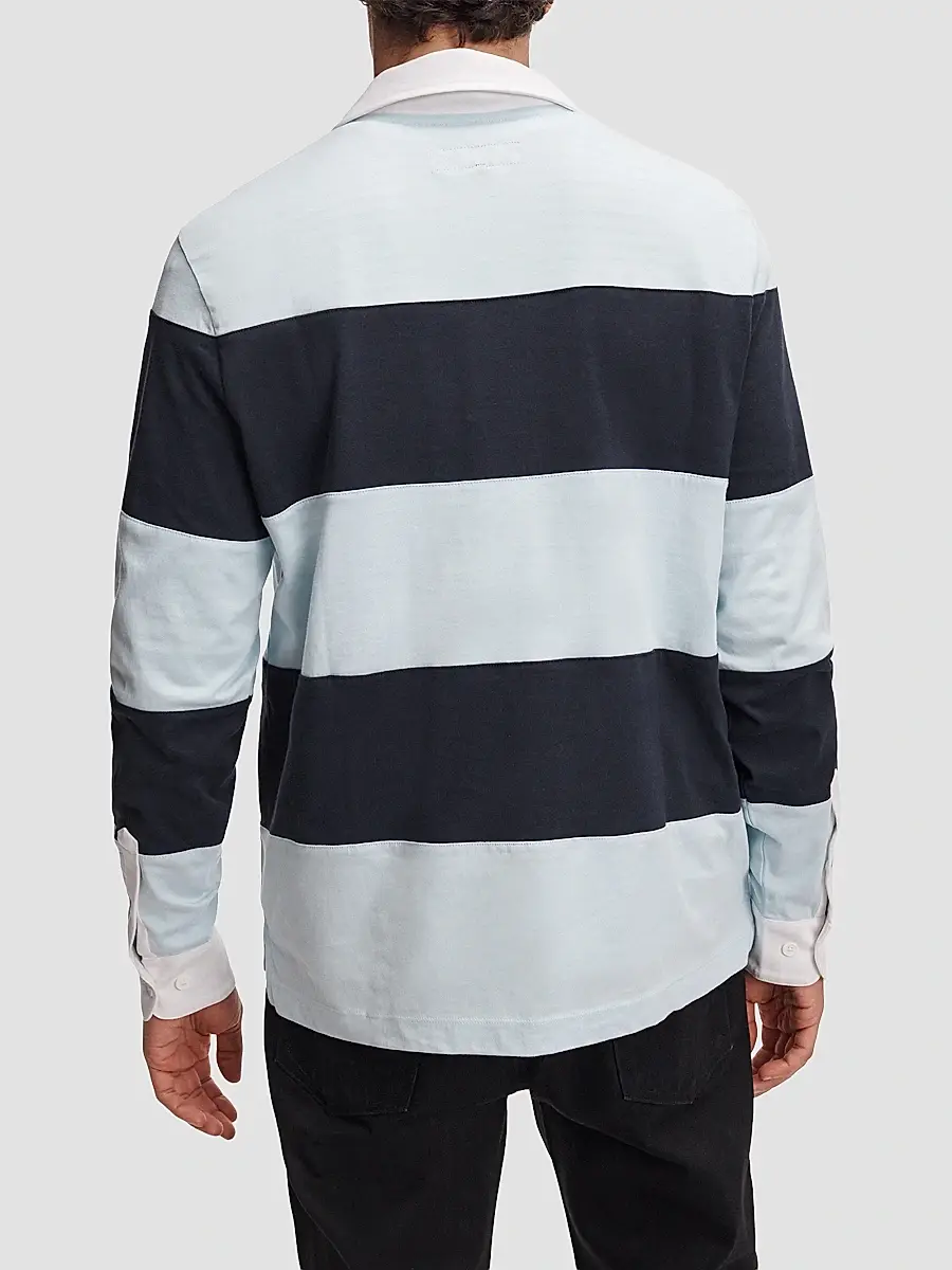 rag & bone Men's Striped Cotton Rugby T-Shirt | Thumbnail 3 rag & bone Men's Striped Cotton Rugby T-Shirt | Thumbnail 3
