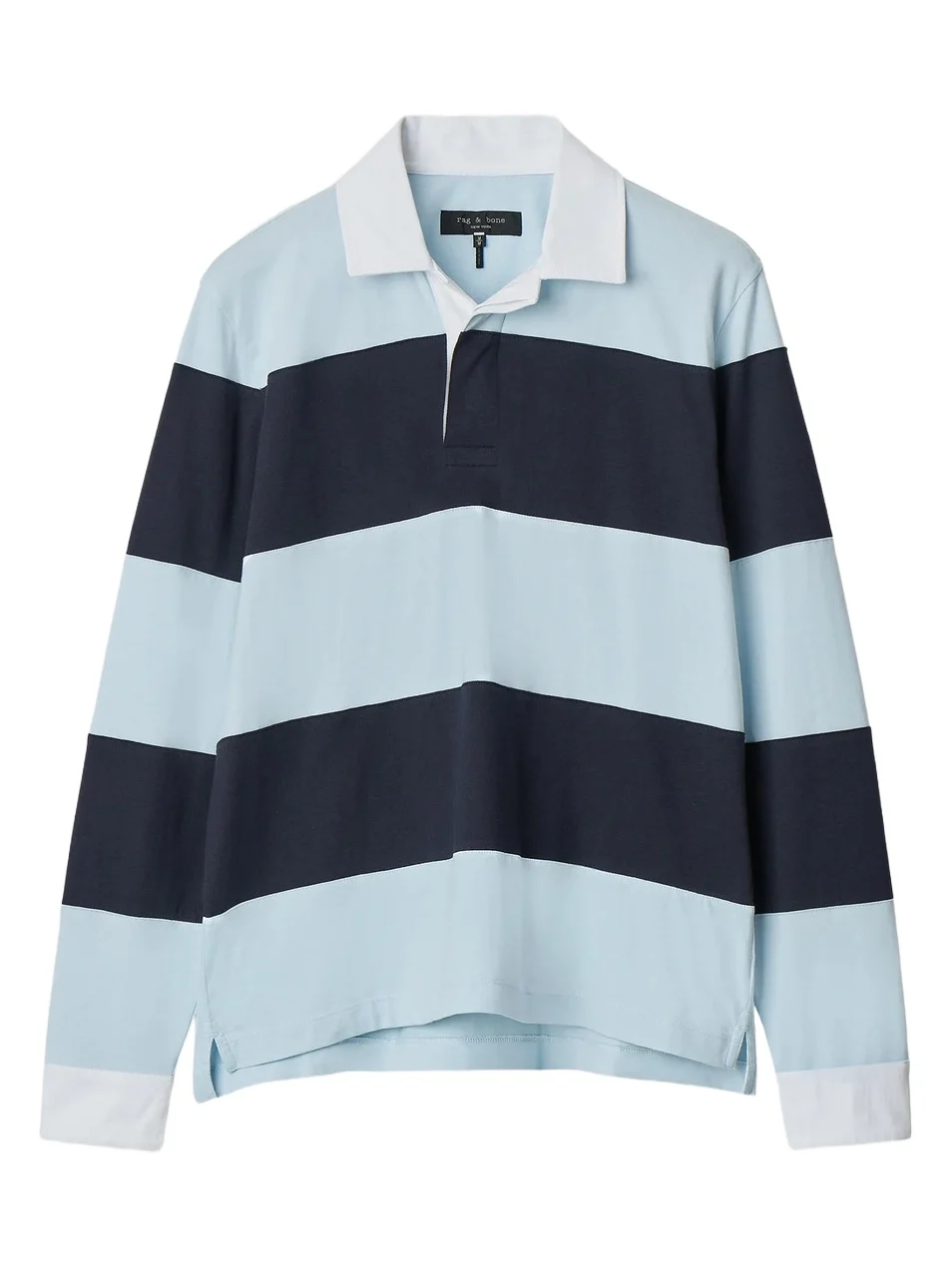 rag & bone Men's Striped Cotton Rugby T-Shirt