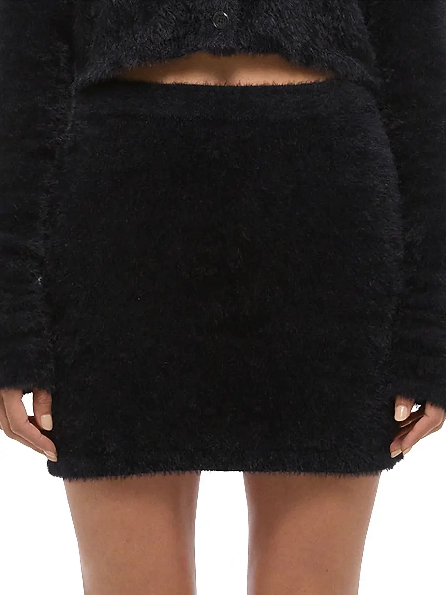 Helmut Lang Women's Fitted Eyelash Miniskirt | Thumbnail 3 Helmut Lang Women's Fitted Eyelash Miniskirt | Thumbnail 3