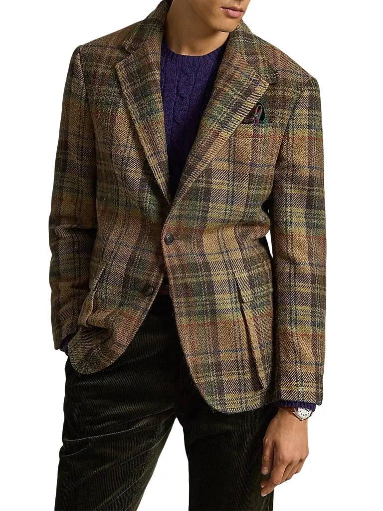 Polo Ralph Lauren Men's RL67 Wool Plaid Sport Jacket