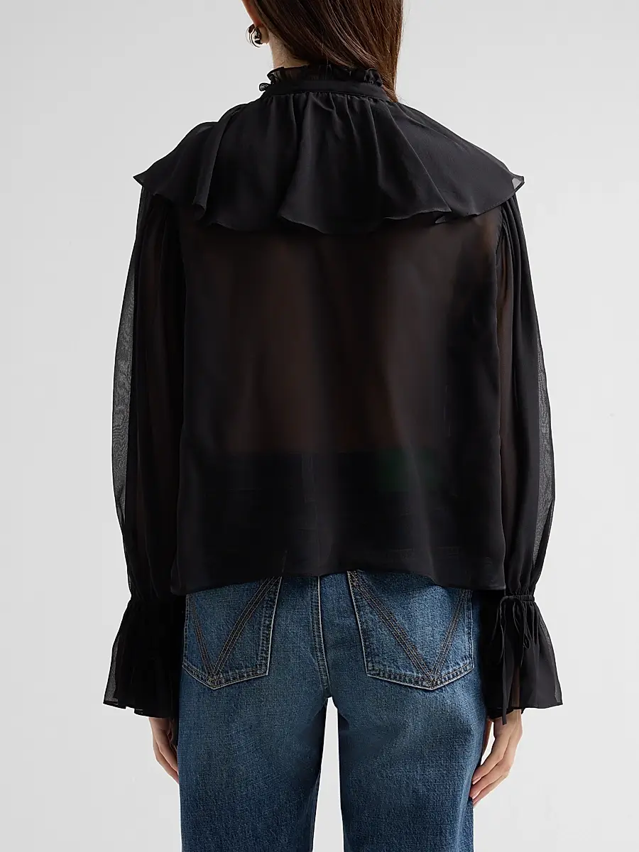 Frame Women's The Soirée Silk Blouse | Thumbnail 3 Frame Women's The Soirée Silk Blouse | Thumbnail 3