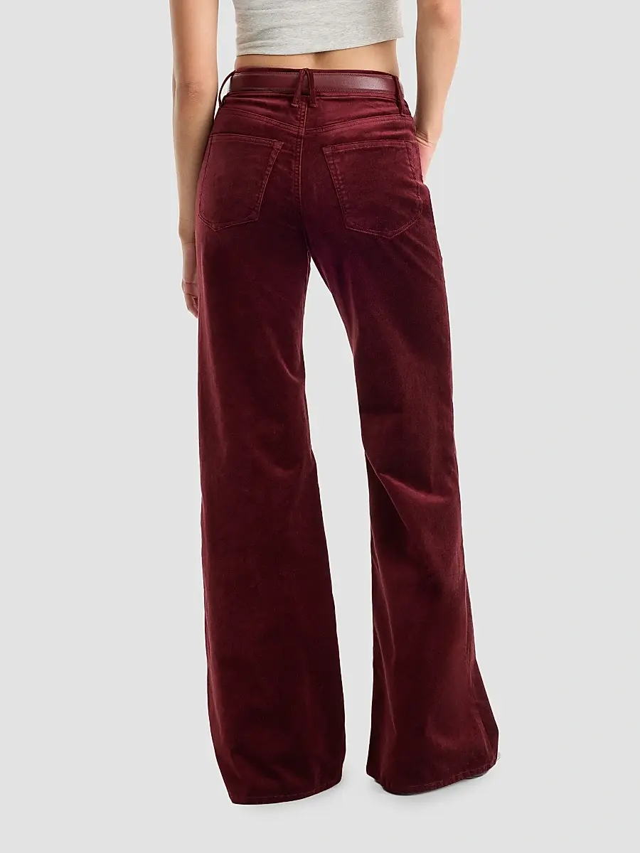 GOOD AMERICAN Women's Velvet Good Waist Palazzo Jeans | Thumbnail 3 GOOD AMERICAN Women's Velvet Good Waist Palazzo Jeans | Thumbnail 3