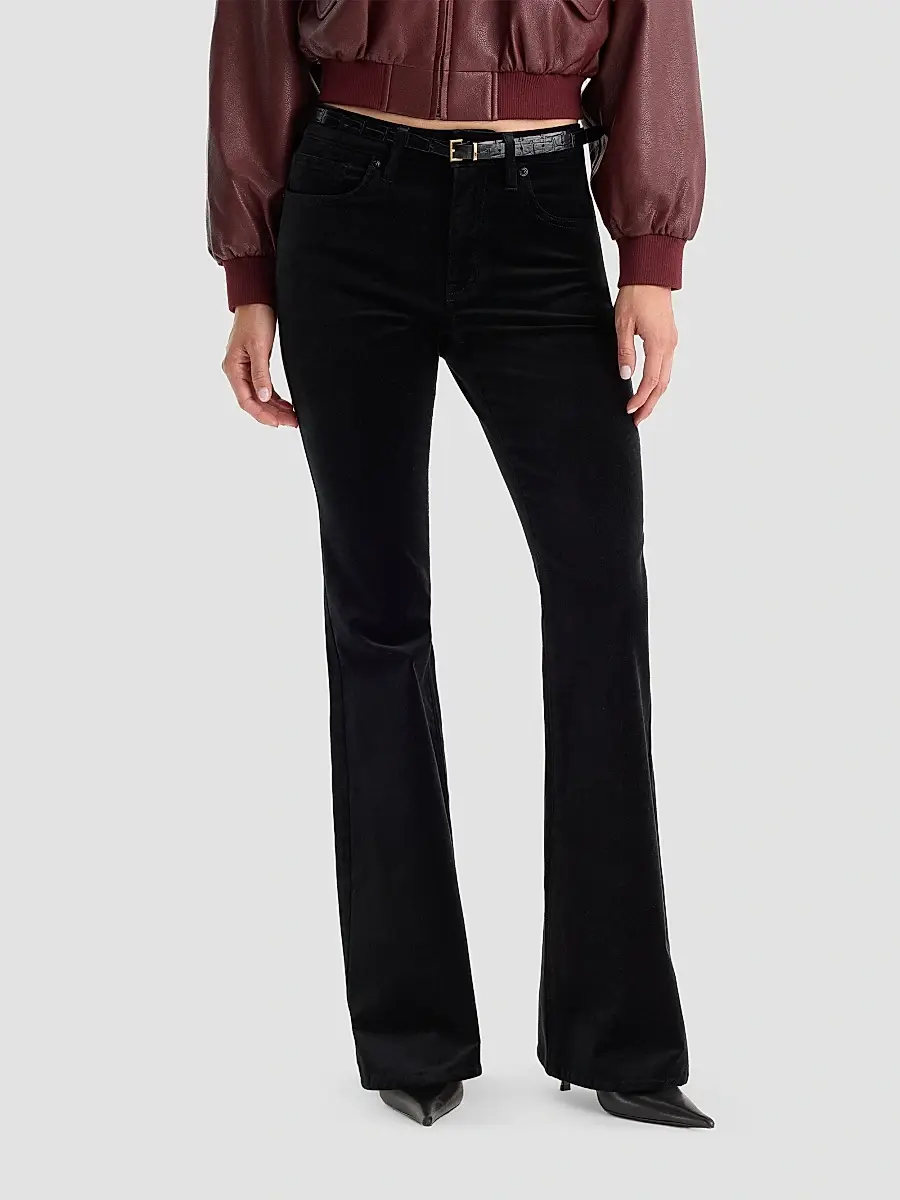 GOOD AMERICAN Women's Velvet Good Legs Flare Jeans | Thumbnail 4 GOOD AMERICAN Women's Velvet Good Legs Flare Jeans | Thumbnail 4