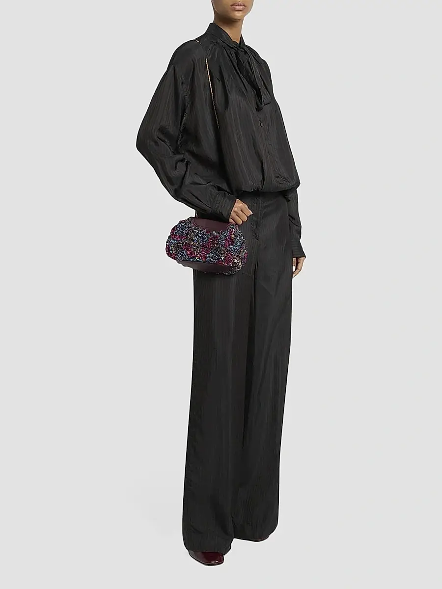Dries Van Noten Women's Embroidered Chain-Strap Clutch | Thumbnail 5 Dries Van Noten Women's Embroidered Chain-Strap Clutch | Thumbnail 5