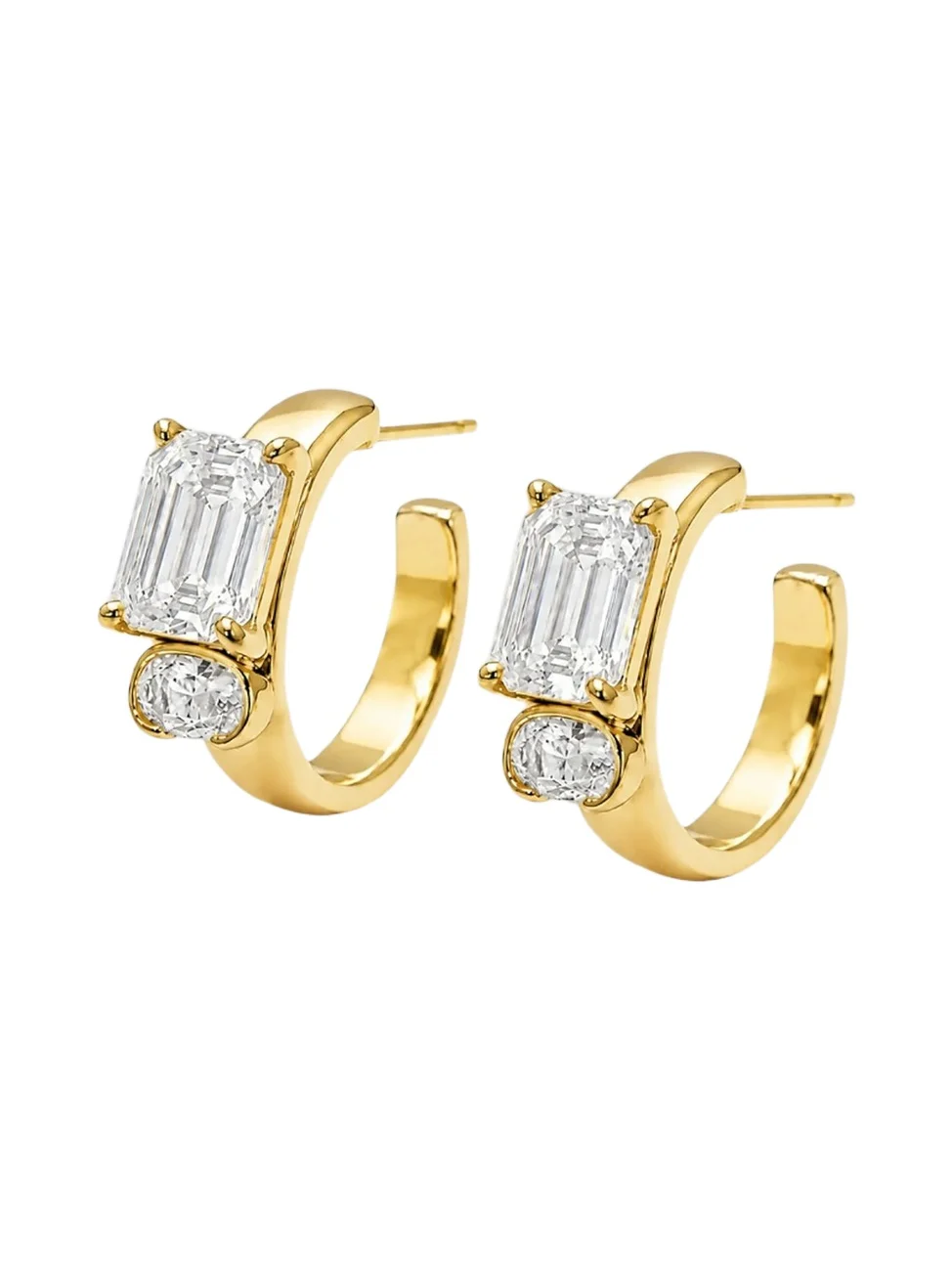Women's Legacy Harmony 18K-Yellow-Gold Vermeil & 6.20 TCW Cubic Zirconia Hoop Earrings Women's Legacy Harmony 18K-Yellow-Gold Vermeil & 6.20 TCW Cubic Zirconia Hoop Earrings
