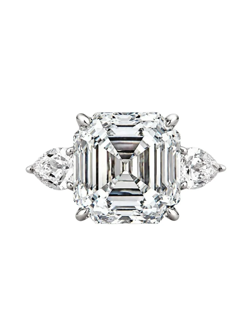 FANTASIA by DESERIO Women's 14K White Gold & 9.50 TCW Cubic Zirconia 3-Stone Ring