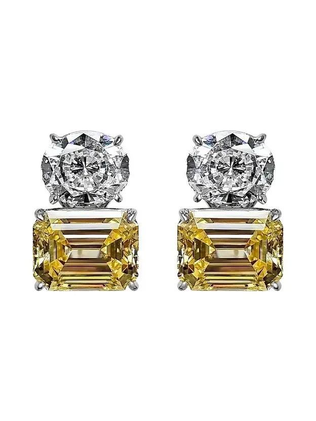 Women's Sterling Silver & 21.00 TCW Cubic Zirconia Double Stud Earrings