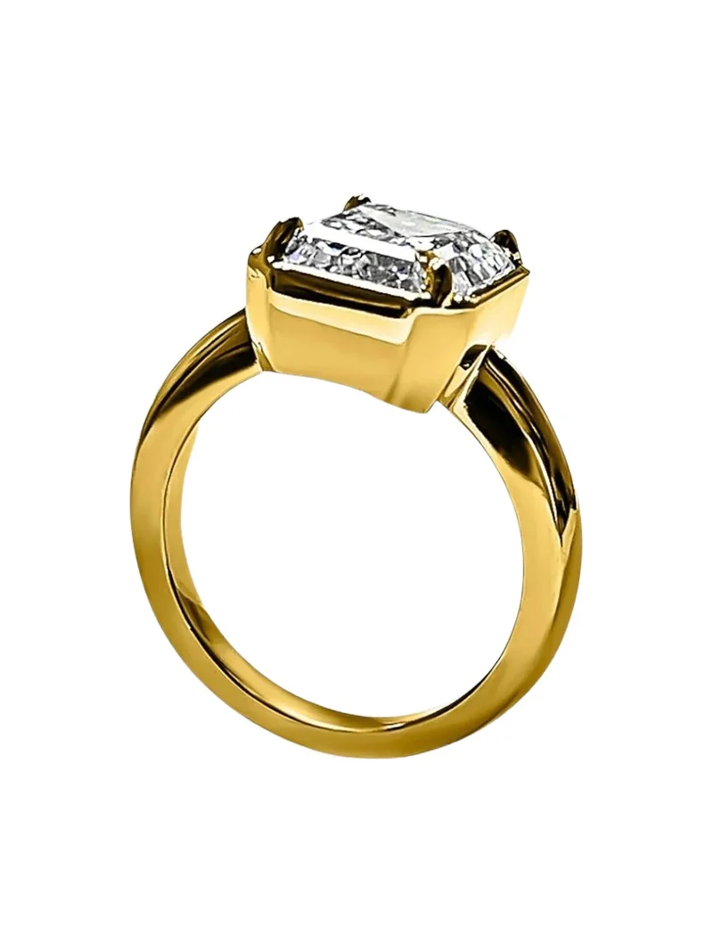 Women's 14K Yellow Gold & 5.00 TCW Cubic Zirconia Solitaire Ring Women's 14K Yellow Gold & 5.00 TCW Cubic Zirconia Solitaire Ring