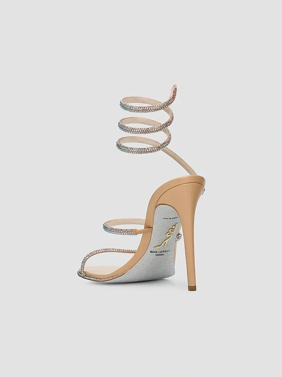 René Caovilla Women's Cleo 105MM Satin Sandals | Thumbnail 4 René Caovilla Women's Cleo 105MM Satin Sandals | Thumbnail 4