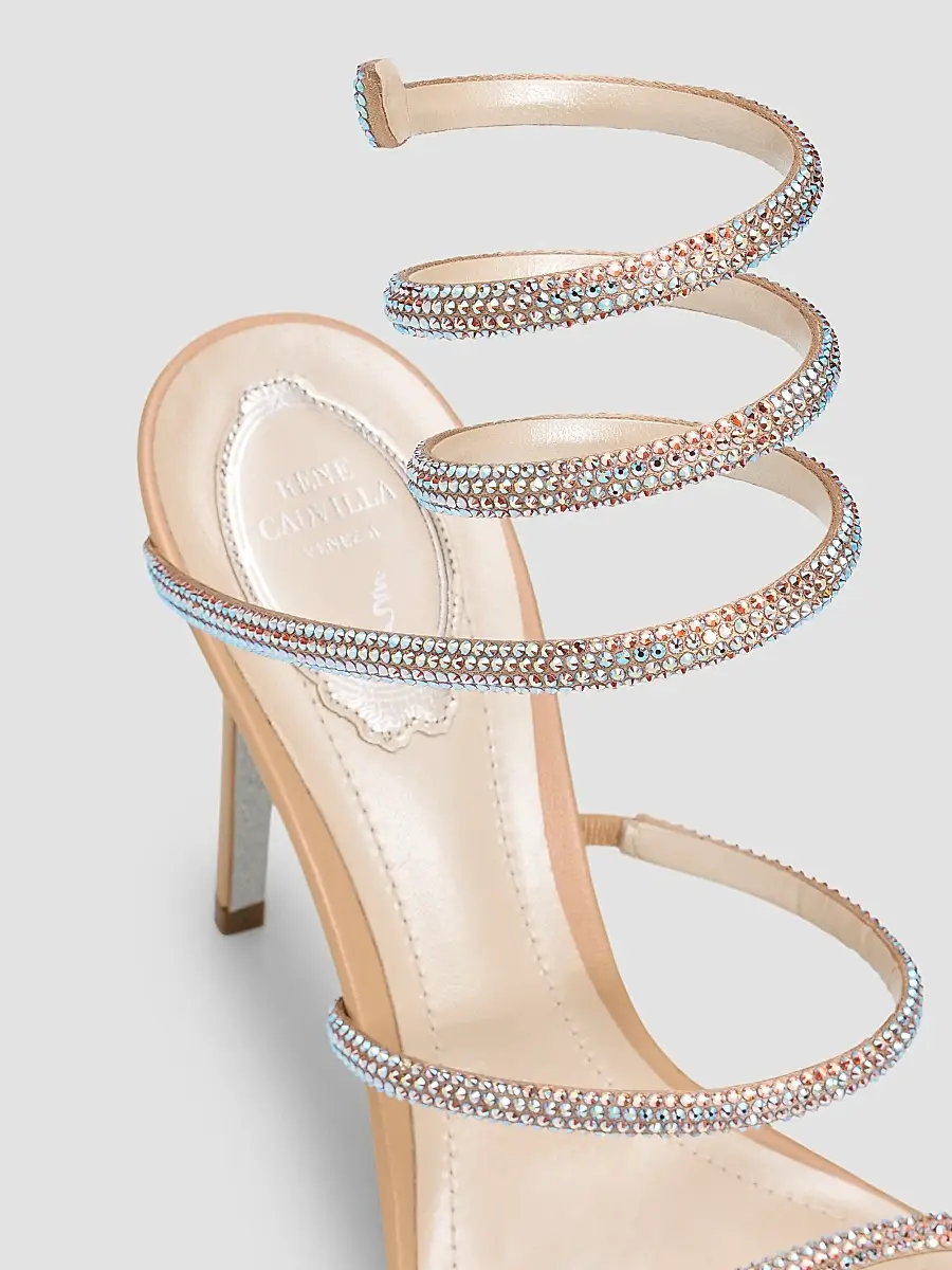René Caovilla Women's Cleo 105MM Satin Sandals | Thumbnail 5 René Caovilla Women's Cleo 105MM Satin Sandals | Thumbnail 5