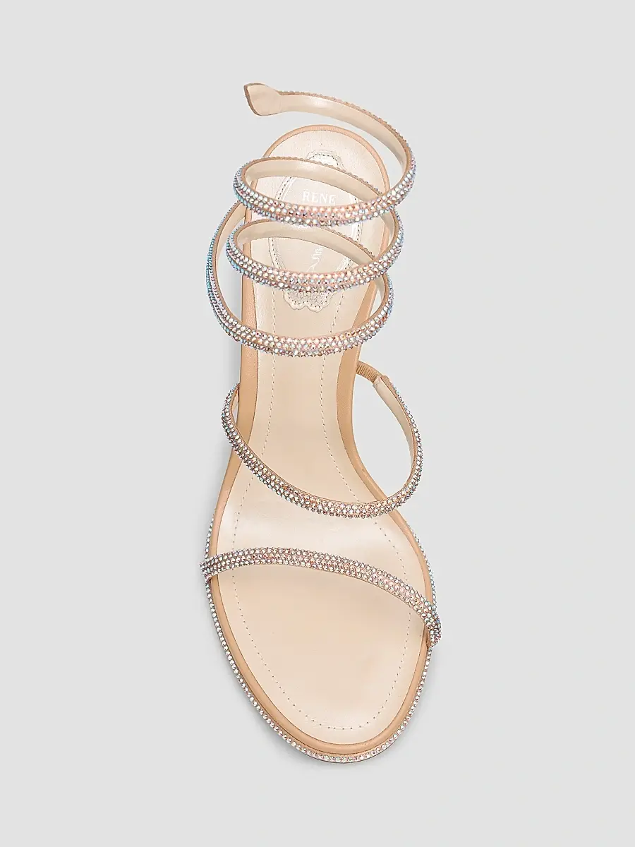 René Caovilla Women's Cleo 105MM Satin Sandals | Thumbnail 6 René Caovilla Women's Cleo 105MM Satin Sandals | Thumbnail 6