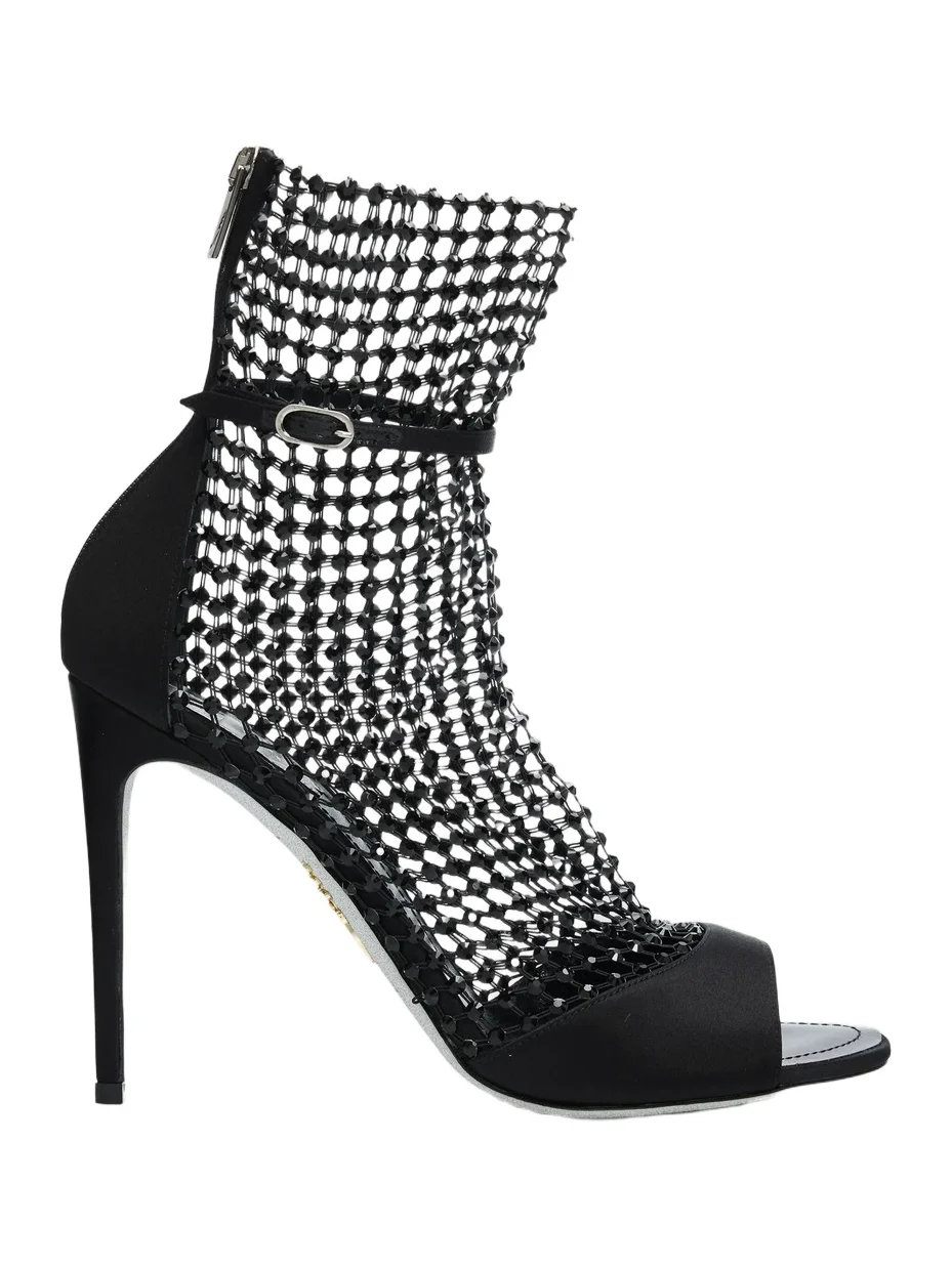 René Caovilla Women's Galaxia 105MM Satin Sandals
