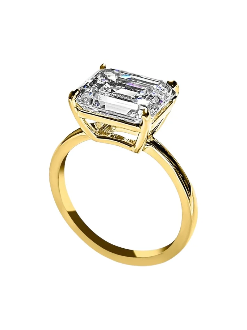 Women's 14K Yellow Gold & 5.00 TCW Cubic Zirconia Solitaire Ring Women's 14K Yellow Gold & 5.00 TCW Cubic Zirconia Solitaire Ring