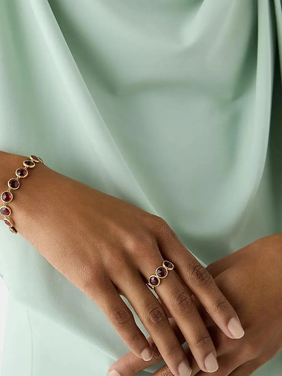 MARCO BICEGO Women's Jaipur Color 18K Yellow Gold & Garnet Bracelet - Yellow Gold | Thumbnail 2 MARCO BICEGO Women's Jaipur Color 18K Yellow Gold & Garnet Bracelet - Yellow Gold | Thumbnail 2