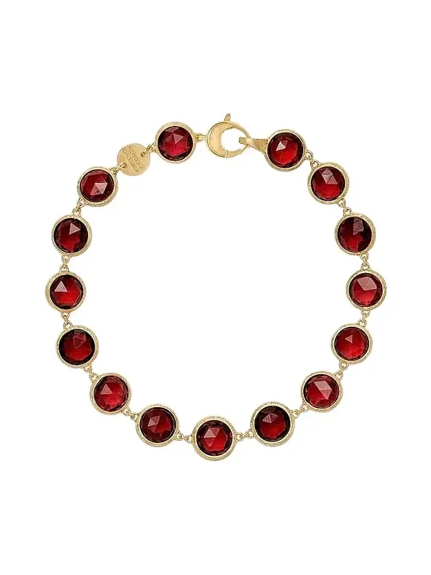 Women's Jaipur Color 18K Yellow Gold & Garnet Bracelet - Yellow Gold Women's Jaipur Color 18K Yellow Gold & Garnet Bracelet - Yellow Gold
