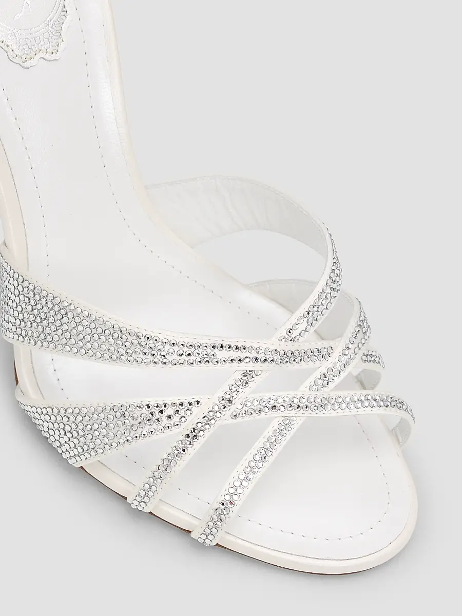 René Caovilla Women's Dania 105MM Crystal Satin Sandals | Thumbnail 5 René Caovilla Women's Dania 105MM Crystal Satin Sandals | Thumbnail 5