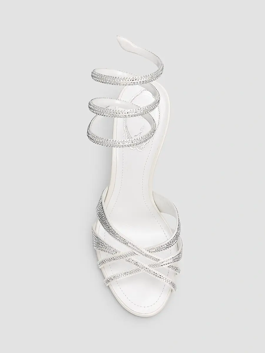 René Caovilla Women's Dania 105MM Crystal Satin Sandals | Thumbnail 6 René Caovilla Women's Dania 105MM Crystal Satin Sandals | Thumbnail 6