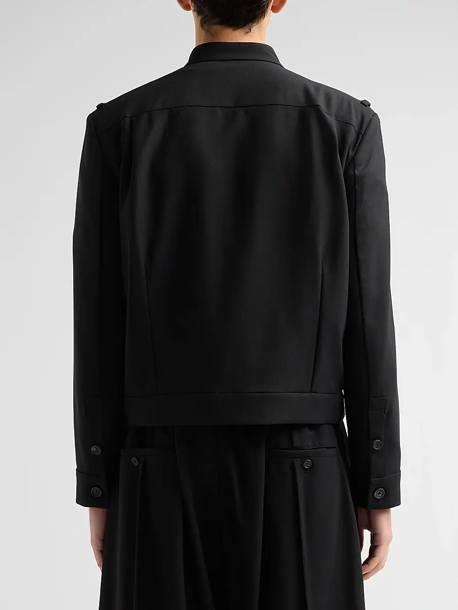 PUBLIC SCHOOL NEW YORK Men Franklin Pleated Wool Jacket | Thumbnail 3 PUBLIC SCHOOL NEW YORK Men Franklin Pleated Wool Jacket | Thumbnail 3