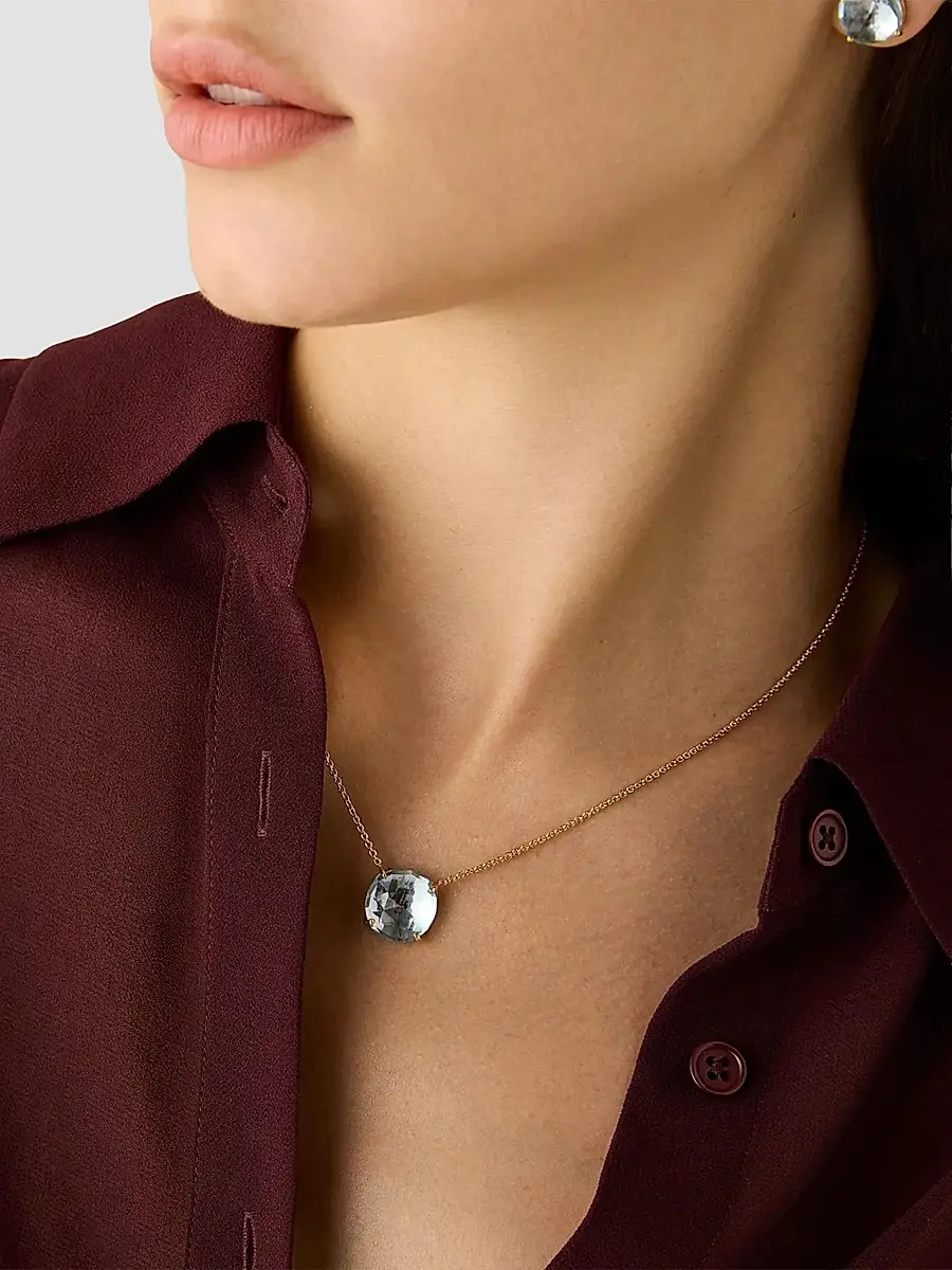 MARCO BICEGO Women's Jaipur Color 18K Yellow Gold & Blue Topaz Pendant Necklace | Thumbnail 2