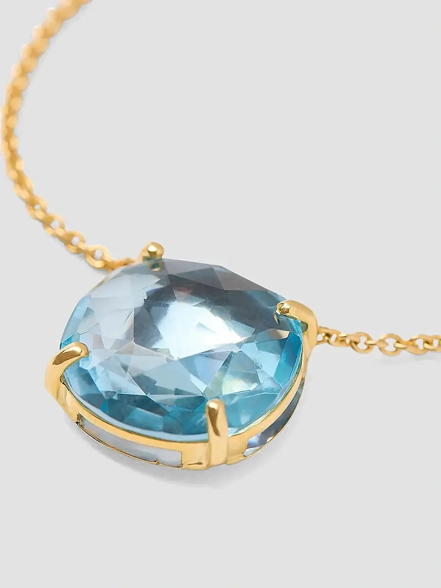 MARCO BICEGO Women's Jaipur Color 18K Yellow Gold & Blue Topaz Pendant Necklace | Thumbnail 3