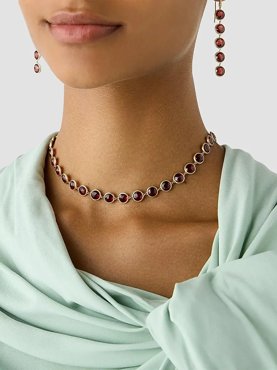 MARCO BICEGO Women's Jaipur Color 18K Yellow Gold & Garnet Necklace - Yellow Gold | Thumbnail 2 MARCO BICEGO Women's Jaipur Color 18K Yellow Gold & Garnet Necklace - Yellow Gold | Thumbnail 2