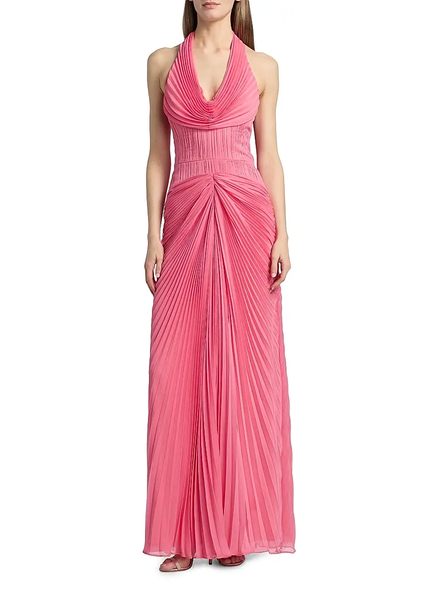 Amur Women's Enly Pleated Ruched Gown | Thumbnail 3 Amur Women's Enly Pleated Ruched Gown | Thumbnail 3