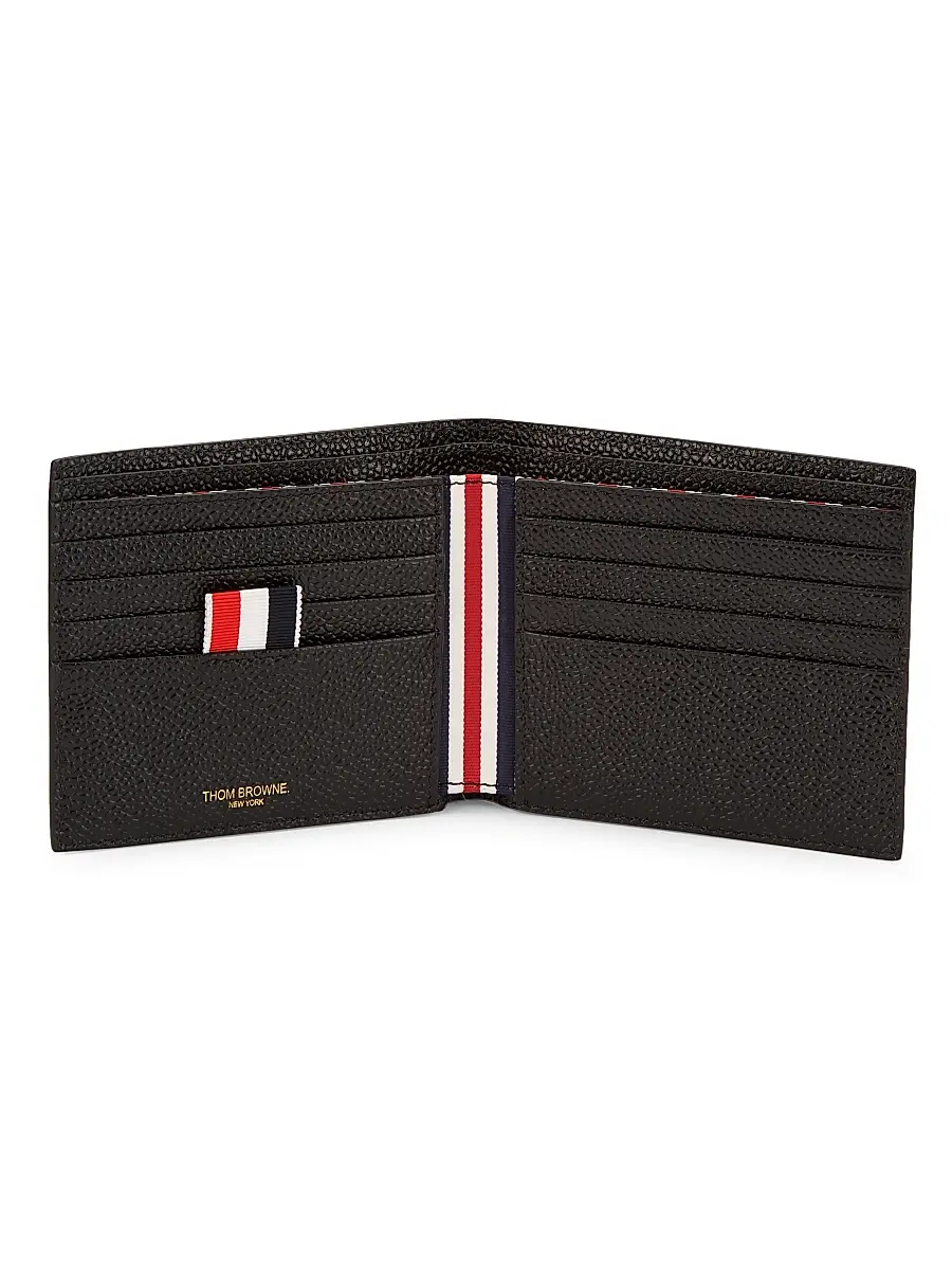 Thom Browne Men's Pebble-Grain Leather Bi-Fold Wallet | Thumbnail 2 Thom Browne Men's Pebble-Grain Leather Bi-Fold Wallet | Thumbnail 2