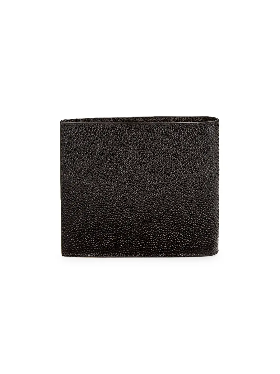 Thom Browne Men's Pebble-Grain Leather Bi-Fold Wallet | Thumbnail 3 Thom Browne Men's Pebble-Grain Leather Bi-Fold Wallet | Thumbnail 3