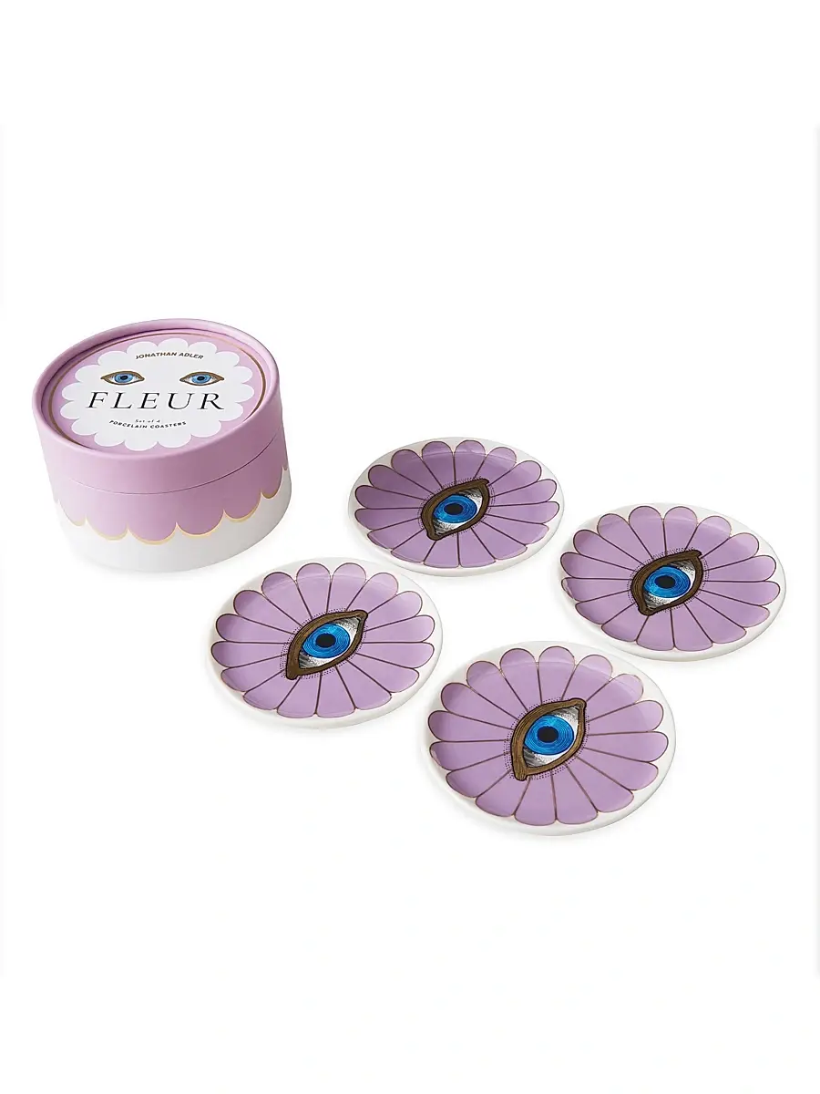 Jonathan Adler Fleur 4-Piece Coasters Set | Thumbnail 2 Jonathan Adler Fleur 4-Piece Coasters Set | Thumbnail 2
