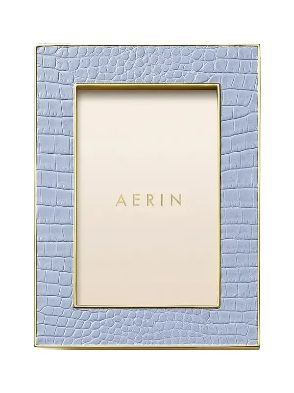 AERIN Classic Croc Leather Frame