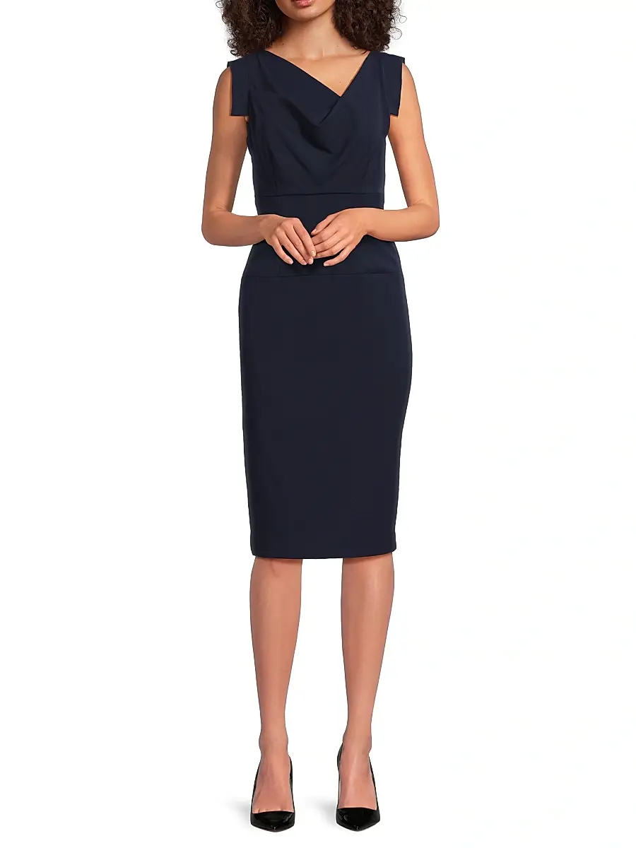 BLACK HALO Women's Jackie Belted Sheath Dress | Thumbnail 2