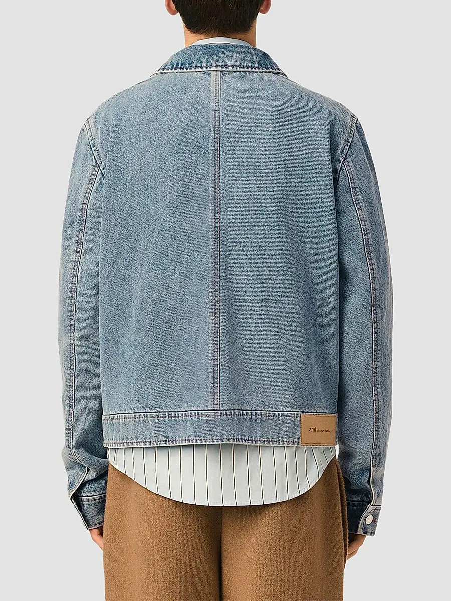 AMI PARIS Men's Ami De Coeur Zipped Jacket | Thumbnail 3 AMI PARIS Men's Ami De Coeur Zipped Jacket | Thumbnail 3