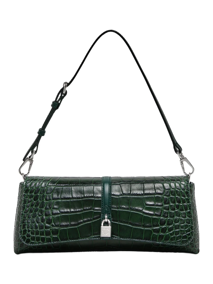 Stella McCartney Women's Ryder Croc-Embossed Shoulder Bag