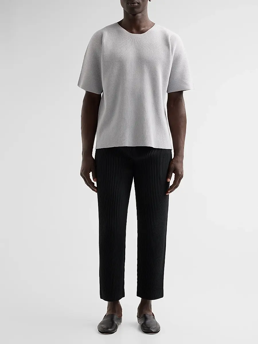 Homme Plissé Issey Miyake Men Basic Knit T-Shirt | Thumbnail 2